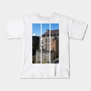 Modave Castle is also known as the Castle of the Counts of Marchin. Liege Province. Autumn sunny day. (vertical) Kids T-Shirt